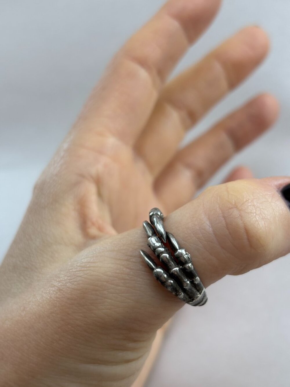 Sterling Silver Claw Ring sz 9-9.5
